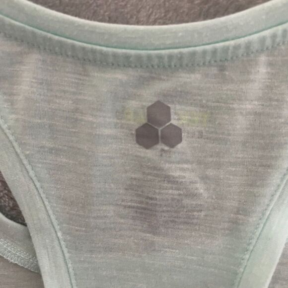 Tek Gear Shirt Women Medium M Green Athletic Rayon Spandex Stretch Fit Tank Top - Picture 4 of 7